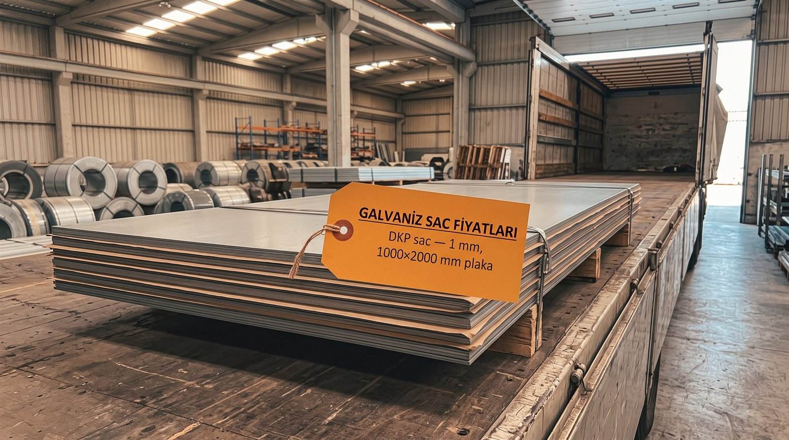 DKP sac 1 mm, 1000×2000 mm plaka — sac deposunda paket