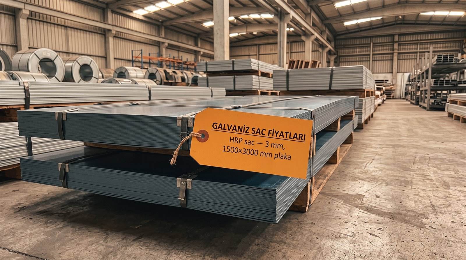 HRP sac 3 mm, 1500×3000 mm plaka — sac deposunda paket